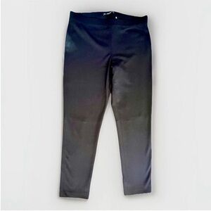 Tahari Women's Size 12 Black Pants Ponte Mid Rise Elastic Waist Slim Leg Stretch